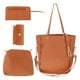 thumbnail image 4 of Conjunto de 4 bolsos de mano de PU ajustables 4 en 1 para niñas, para viajes, compras y tarjetas Marrón, 4 of 6