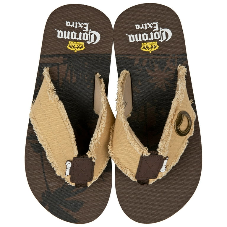 Corona Extra Logo Palm Tree Flip Flop Sandals XLarge