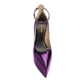 thumbnail image 3 of XYD Women Pointed Toe Platform Strappy Pumps Ankle Strap Buckled Crystal Block Heels Sexy Dressy Party Prom Shoes Size 4.5 Purple, 3 of 4