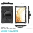 thumbnail image 5 of XYX Case for Samsung Galaxy Tab S7 11.0 inch SM-T870/SM-T875/SM-T876 with 360 Degree Rotating, Hand Strap, Shoulder Strap, Black, 5 of 7