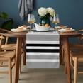 thumbnail image 2 of Black Grey Stripes Table Runner - 60 Inch Long, Kitchen Dining Table Runner Dresser Scarves, Simple Striped Lines Minimalist Modern Farmhouse Decor for Coffee Tables Wedding Party Banquet, 2 of 8