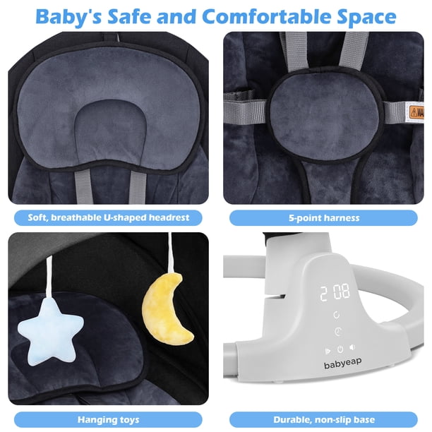 Babyeap Baby Swing for Infants - Motorized Swing with Music