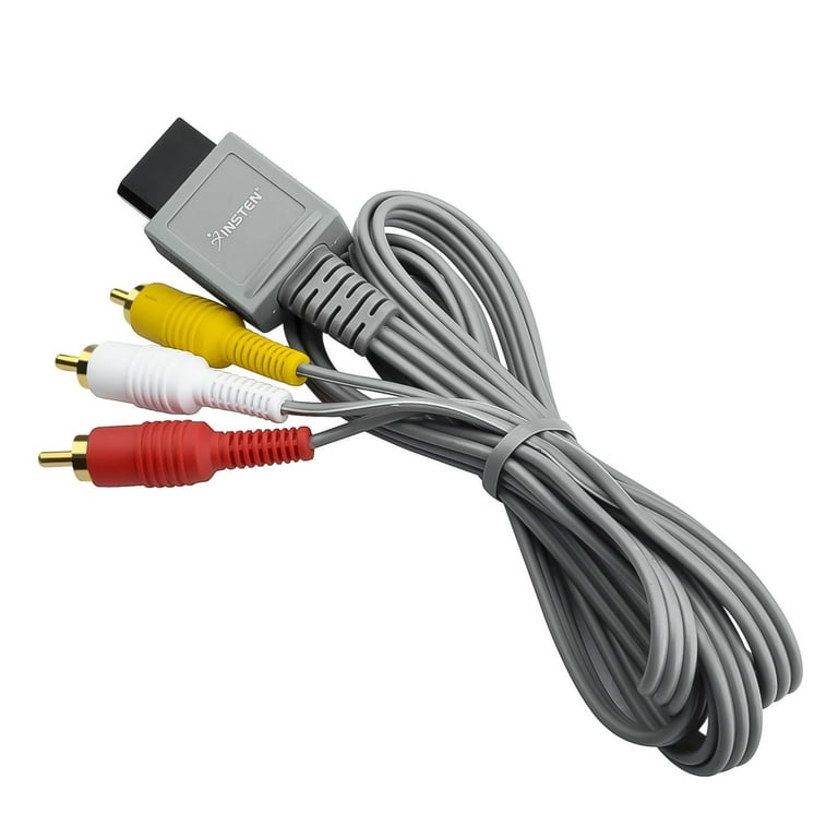 AV Composite Cable for Nintendo Wii / Wii U, 6 feet Audio Video
