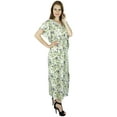 thumbnail image 5 of Bimba Women Long Floral Cotton Kaftan Sleep Maxi Gown Summer Caftan Coverup, 5 of 6