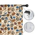 thumbnail image 4 of Blackout Kids Curtains,Beige Baseball Gear Pattern Childrens Insulated Curtains Set Of 2,Bedroom Essentials,Toddler Room Decor 42"x54", 4 of 5