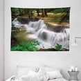 thumbnail image 1 of Nature Tapestry, Tropical Paradise Waterfall in Thailand Surreal Cascade Wonders of the World Scenery, Wall Hanging for Bedroom Living Room Dorm Decor, 80W X 60L Inches, Multicolor, by Ambesonne, 1 of 2
