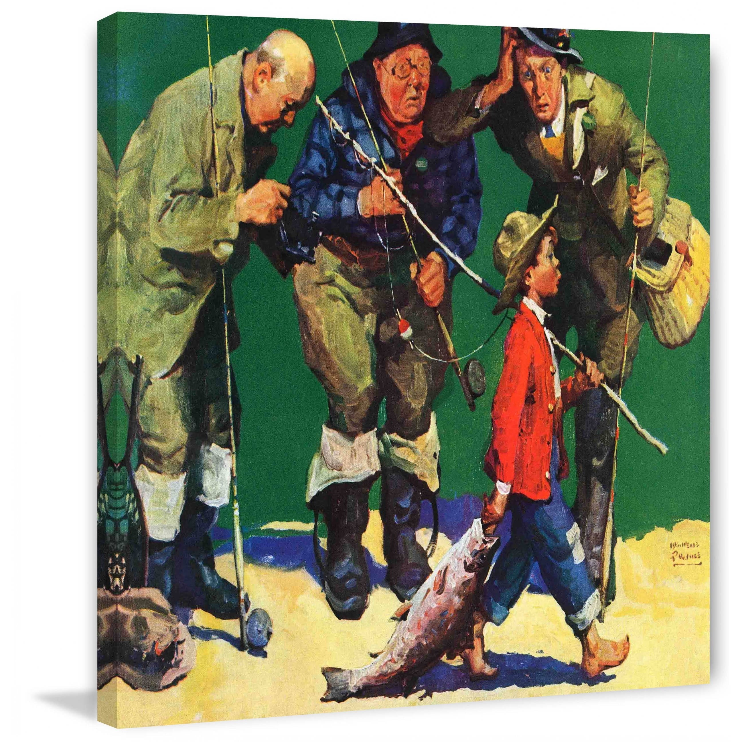 Marmont Hill Cane Pole Catch by WM. Meade Prince Painting Print on Canvas