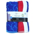 thumbnail image 6 of Mainstays Cotton Blend 2 Pack Americana Stars and Stripes Beach Towels, 28" x 58", 6 of 6