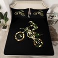 thumbnail image 2 of Homewish Modern Motorcycle Player Queen Sheet Sets, Camo Dirt Bike Flat Sheet, Teens Kids Boys Girls Queen Fitted Sheet, Microfiber Bedroom Decor, 4 Pieces, 2 of 7