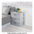 thumbnail image 4 of Cajonera Sterilite con 3 Cajones Grandes Diseño Tejida Gris, 4 of 4