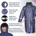 thumbnail image 2 of Kids Water Proof Rain Coat with Reflector - Juniors Premium Rain Jacket, 2 of 4
