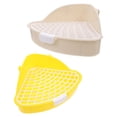 thumbnail image 2 of 2Pcs Pet Litter Box Pet Potty Bunny Litter Box Rabbit Potty Toilet Box for Small Animal, 2 of 8
