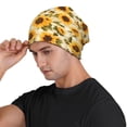 thumbnail image 3 of Xecao Scottish Plaid Sunflower Print Beanie Knitted Hat for Men Women, Winter Fashion Knit Cuffed Caps Unisex, 3 of 7