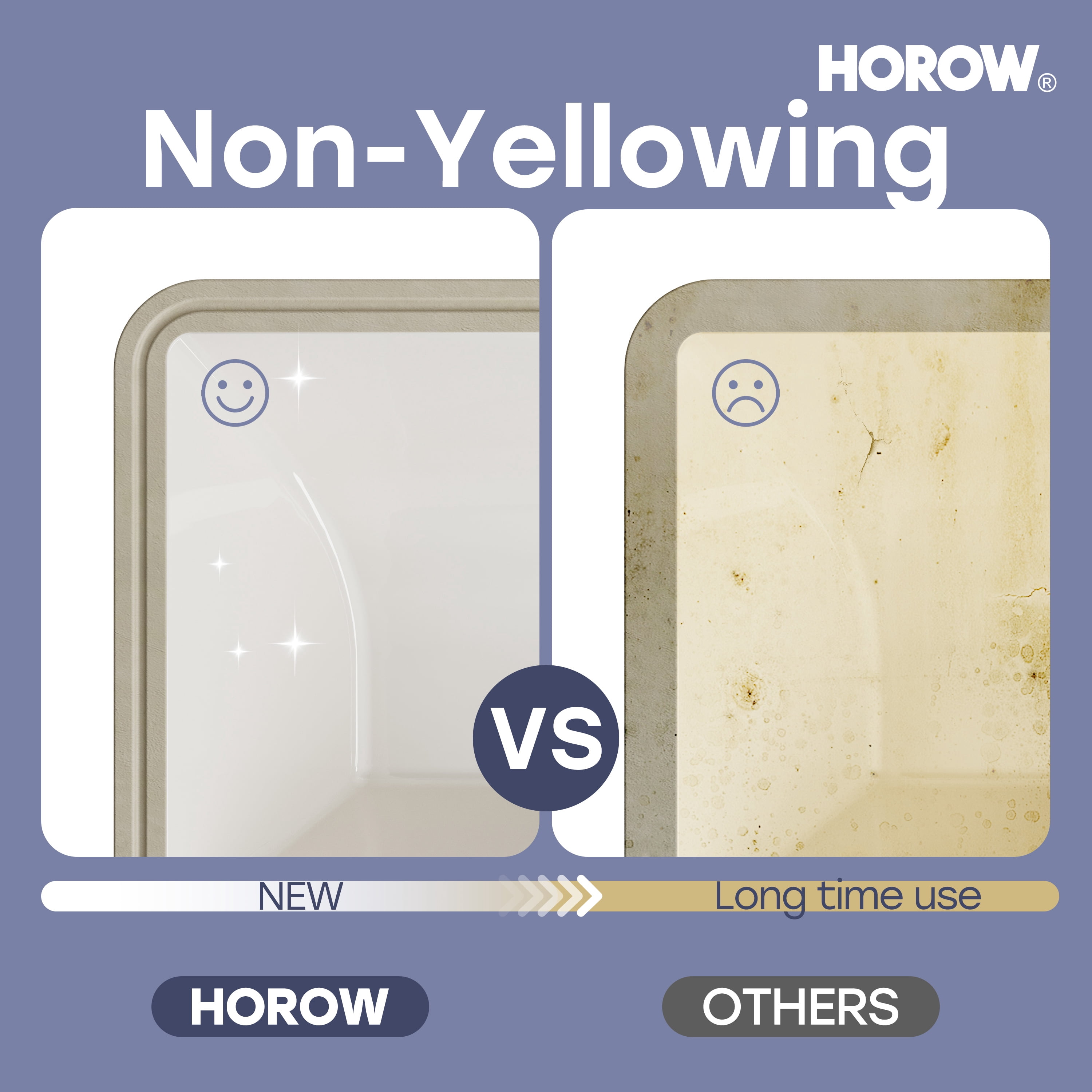 HOROW 20 x 15 Inch Undermount Bathroom Sink Rectangle with Overflow, White Ceramic Under Counter Bisque