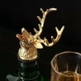 thumbnail image 4 of Zinc Alloy Wine Pourer and Bottle Stopper Deer Stag Head Shape Red Pourer Wine Cap Pouring Party Gifts, 4 of 9