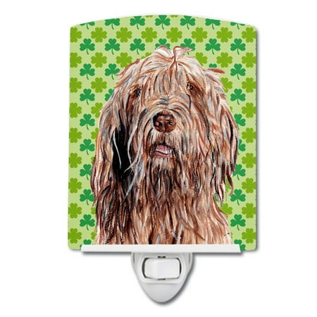 

Caroline s Treasures SC9733CNL Otterhound Lucky Shamrock St. Patrick s Day Ceramic Night Light 6x4x3 multicolor