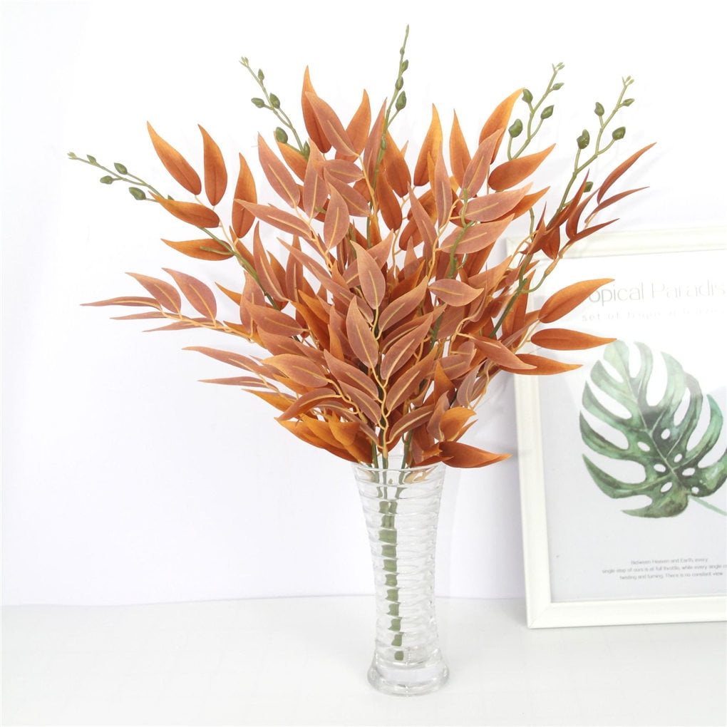 5pcs Large Artificial Flower Willow Leaves Bouquet Plant Branch Decor DIY Party