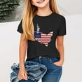 thumbnail image 2 of GERsome Unisex Kid's American Flag Short Sleeve T Shirts 4th of July Crew Neck Pullover Patriotic Tops, Toddler, Little Kids Boys, Girls, Sizes 9-10 Years, 2 of 4