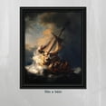 thumbnail image 7 of Storm on Sea of Galilee by Rembrandt, World Famous Wall Art Collection, Beautiful Living Room or Bedroom Decor, 11x14, 2464B, 7 of 7