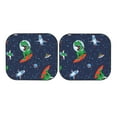 thumbnail image 7 of Bingfone Dinosaur Astronaut Space Surfing Print 2-Piece Sun Shade Front Windshield - Foldable Car Front Window Sunshades For Most Sedans Suv Truck - Large, 7 of 7
