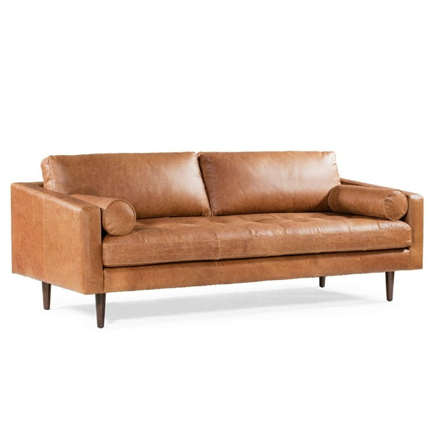 Poly and Bark Napa Leather Sofa - Walmart.com