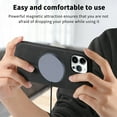 thumbnail image 4 of for iPhone 16 Pro Max Magnetic Case, Luxury PU Leather Skin-Feel Back Protective Phone Cover Compatible with Mag-Safe Support Car Mount Holder for iPhone 16 Pro Max, Black, 4 of 9