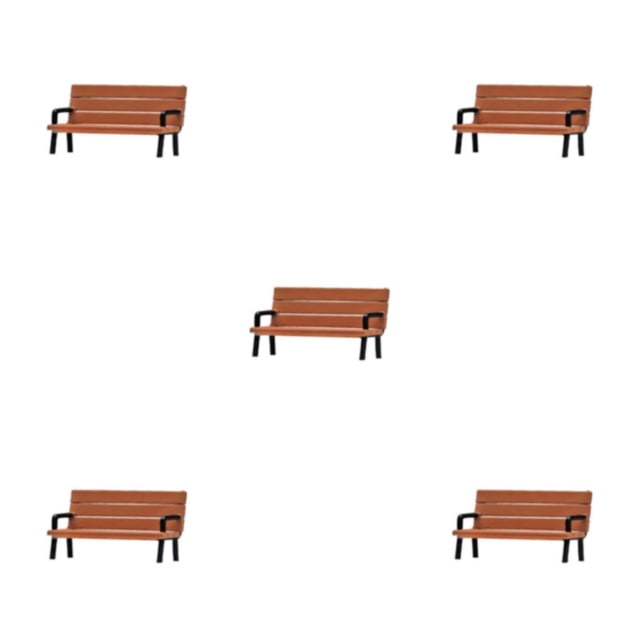 Transemion Hand Painted 1/64 Bench People Model Movie Props Miniature Layout Decor Beautifully Crafted Dioramas Micro Only Bench 5Set