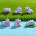 thumbnail image 4 of Hippo Figurine Garden Sculpture Cute Animal Decorative Art Piece for Home Outdoor Desktop, 4 of 7