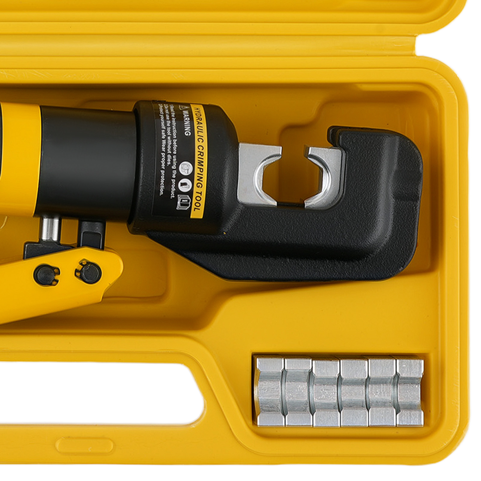 maXpeedingrods 10 Tons Hydraulic Crimping Tool with 9 Dies, Battery Cable Crimper Tool, Hydraulic Wire Rope Crimping Tool for 12 to 2/0 AWG, 1/16" 1/8" 3/16" Battery Cable Ends Ring Terminals