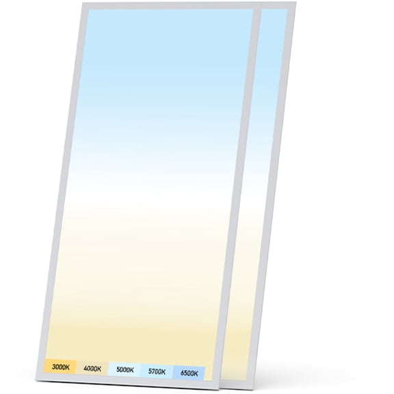 AIKVSXER 0.9 in Dimmable 2-Light Corded Electric Office Semi-Flush Mount Light