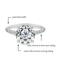 thumbnail image 3 of Samie Collection 4.3 Carat Round Brilliant Micro-Pave CZ Solitaire Engagement Ring, 3 of 8