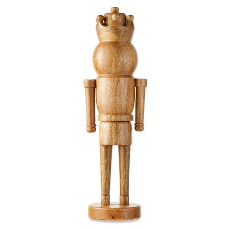 Natural Wood Nutcracker Decoration, 16 in, by Holiday Time