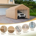 thumbnail image 4 of 10x20FT Patio Carport Garage Removable Sidewall Zippered Door, 4 of 5
