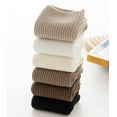 thumbnail image 5 of Women's Cute Cotton Crew Socks Neutral Aesthetic Slouchy Boot Dress Socks Women Girls 12 Pairs Set, 5 of 5