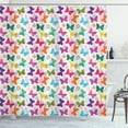 thumbnail image 1 of Ambesonne Butterfly Shower Curtain, Vibrant Floral Happy, 69"Wx84"L, Multicolor, 1 of 3