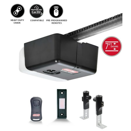 Genie 1035-V 1/2 HPc DC Motor System Chain Drive 500, Garage Door Opener Part number 38956R, With single Button Remote, Lighted Push Button & Safe-T-Beams