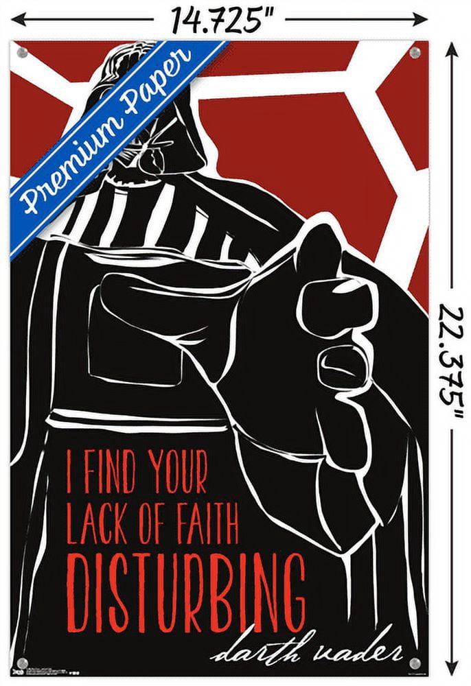 Star Wars: Saga - Lack of Faith Wall Poster with Push Pins, 14.725" x 22.375"