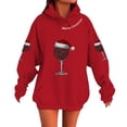 thumbnail image 2 of Visit the JURANMO Store Women Christmas Tree Hooded Sweatshirt Drawstring Long Sleeve Xmas Party Hoodie Pullover Fall Fashion Sweatshirts with Pocket Red S, 2 of 4
