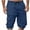 Dark Blue, variant on Erwazi Men's Cargo Shorts Elastic Waistband Relaxed Fit Summer Casual Work Shorts Outdoor Multi-Pocket Shorts