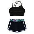 thumbnail image 3 of iixpin Girls 2 Piece Jazz Dance Costume Crop Top with Shorts Set Gymnastic Ballet Outfits Dancewear Lily 6, 3 of 7