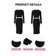Pink Queen Women's 2 Piece Outfits Set Long Sleeve Crop Top Bodycon