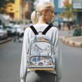 thumbnail image 7 of FORMRS Mini Backpack Purse for Women Travel Daypack Casual Shoulder Bag, Winter Village, 7 of 7
