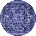 thumbnail image 1 of Ahgly Company Machine Washable Indoor Round Persian Blue Traditional Area Rugs, 5' Round, 1 of 4
