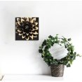 thumbnail image 4 of JEUXUS Large Canvas Wall Art Black and Gold Flower Wall Decor for Living Room, Bedroom, Office & Home Decor Gallery Wrapped, 16x16, 4 of 4