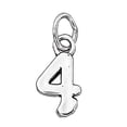 thumbnail image 1 of Sterling Silver 24" 1mm Box Chain Small Number Four 4 Pendant Necklace, 1 of 2