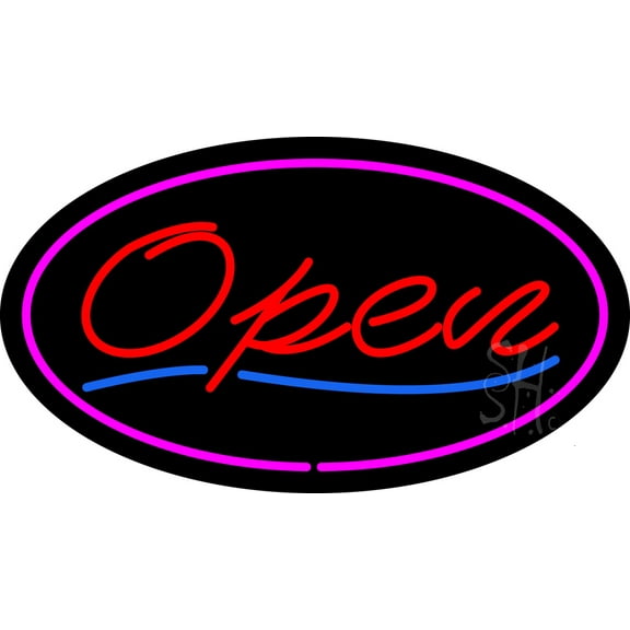 Open LED Neon Sign 20 x 37 - inches, Clear Edge Cut Acrylic Backing, with Dimmer - Bright and Premium built indoor LED Neon Sign for storefront.