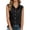 Black, variant on Women's Linen Plus Size Sleeveless Tops Dressy Casual Summer Button down Shirts Classic Collared Work Blouses Yellow XXXXL