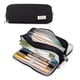thumbnail image 1 of Estuche escolar para niñas y niños, estuche grande con 3 compartimentos, estuches para lápices en colores pastel para mujeres y hombres (negro). Afortunado Sencillez, 1 of 5