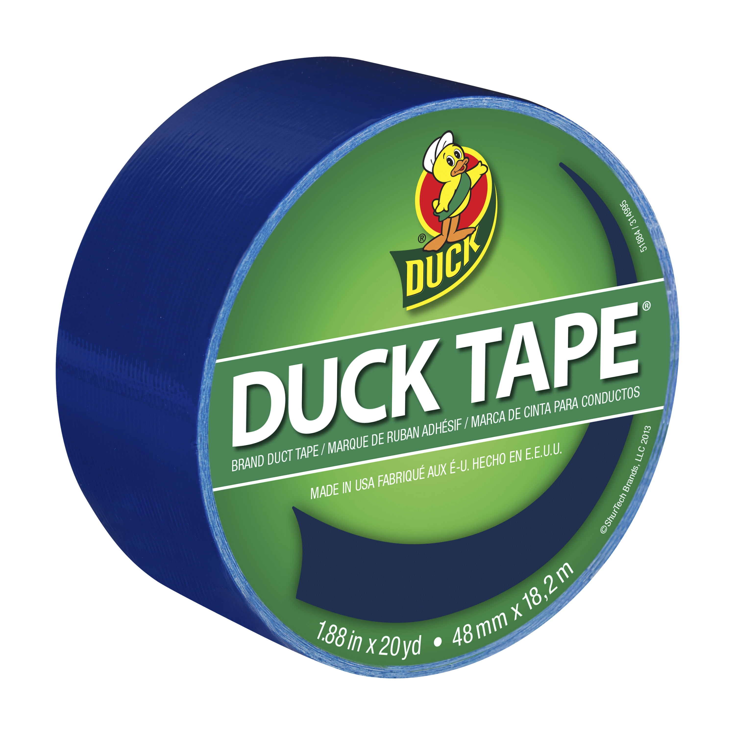 W x 5 yd Duck Brand  Duct Tape  1.88 in L Green  Solid 