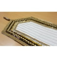thumbnail image 2 of Decorative Table Runner Ivory, 14 inch wide x 60 inch long Silk Beaded Table Runner Golden Pearls Sequin Bead Crystal Stone Embroidered Pleated - Ivory Crystal Sequin, 2 of 5